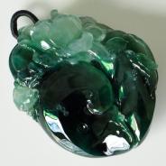 冰种油青缅甸翡翠富贵双喜挂件