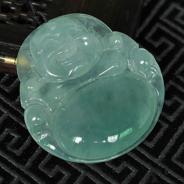 冰种晴水缅甸翡翠玉佛挂件