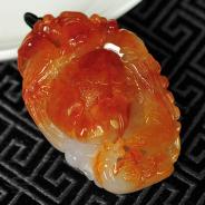 糯冰种红黄翡紫罗兰缅甸翡翠富贵双喜挂件