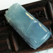 冰种紫罗兰缅甸翡翠节节高挂件