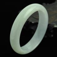 糯冰种淡紫罗兰缅甸翡翠手镯（57.5mm）