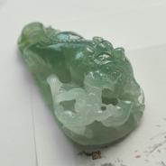 冰种晴水缅甸翡翠貔貅挂件