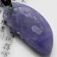糯冰种紫罗兰缅甸翡翠福瓜挂件