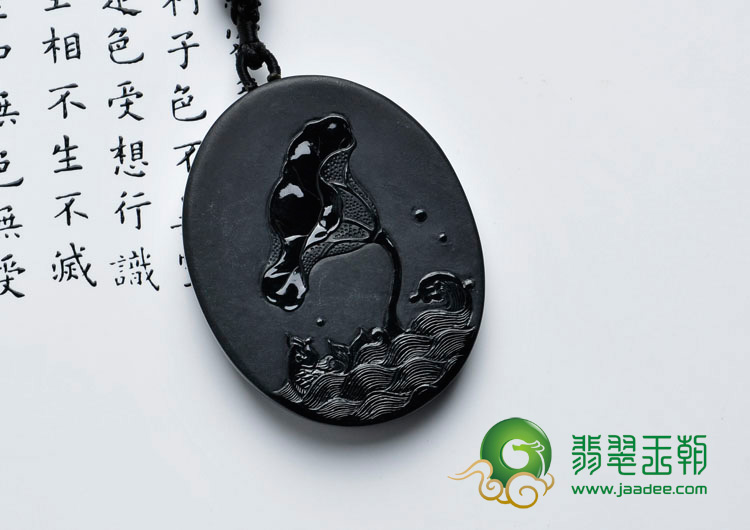 细糯种墨翠缅甸翡翠如来佛祖挂件
