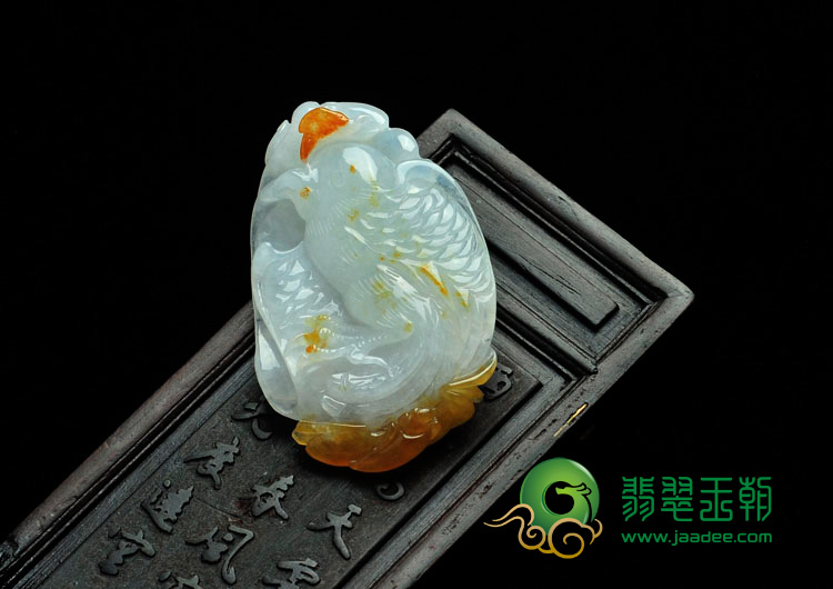 糯冰种黄翡缅甸翡翠英明神武挂件