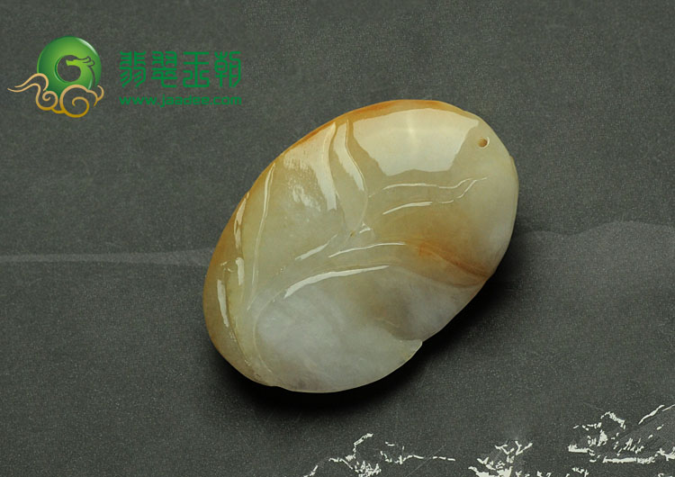 糯冰种红黄翡缅甸翡翠寿星头挂件
