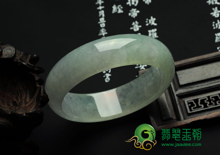 冰种淡晴水缅甸翡翠手镯（60mm）