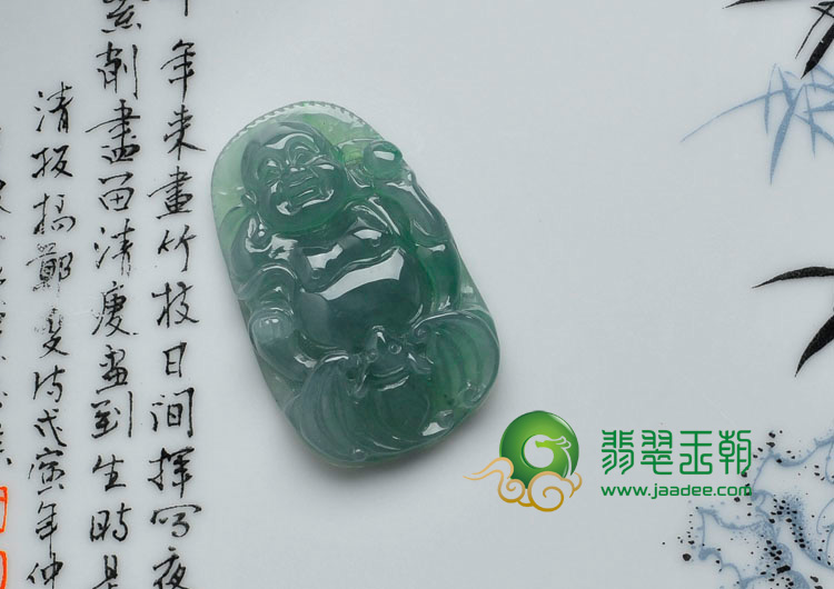 (超值推荐)冰种蓝晴水缅甸翡翠玉佛挂件