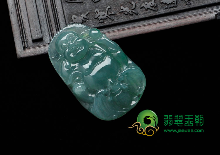 (超值推荐)冰种蓝晴水缅甸翡翠玉佛挂件