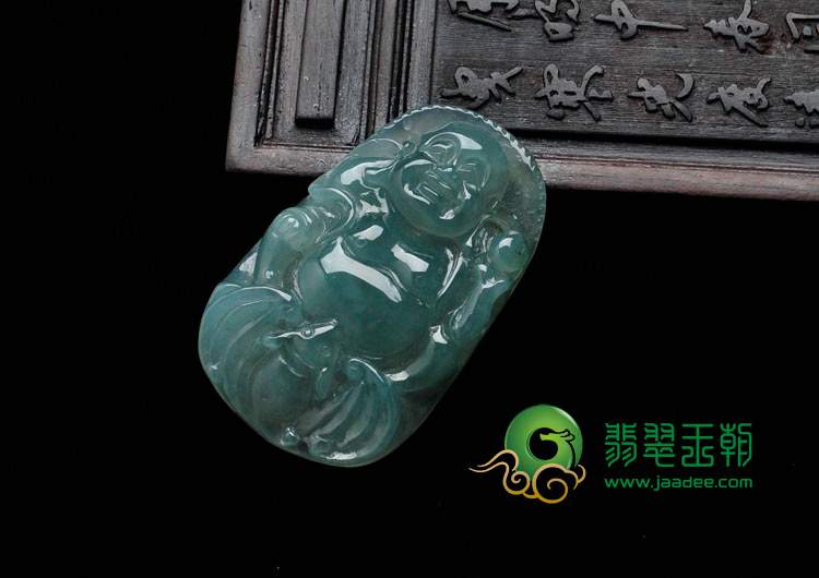 (超值推荐)冰种蓝晴水缅甸翡翠玉佛挂件