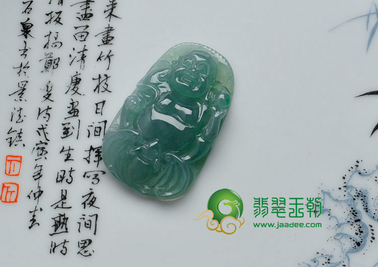 (超值推荐)冰种蓝晴水缅甸翡翠玉佛挂件