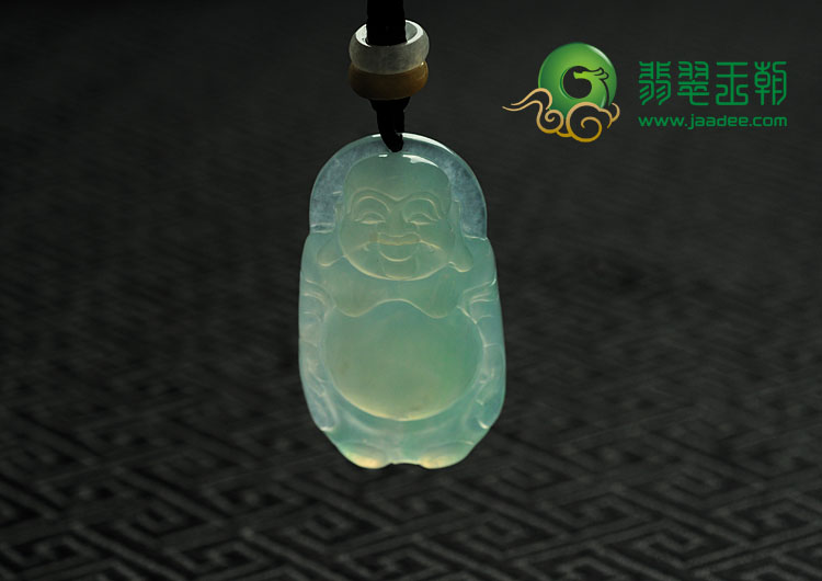 冰种晴水缅甸翡翠站佛挂件