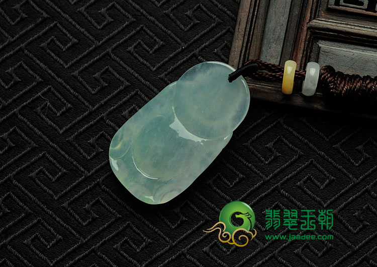 冰种晴水缅甸翡翠站佛挂件