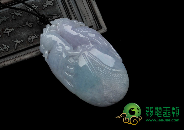 糯冰种春带彩缅甸翡翠英明神武挂件