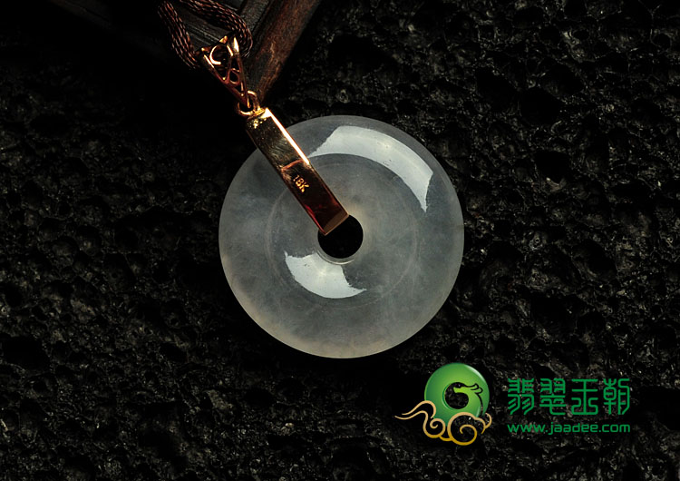 冰种缅甸翡翠平安扣挂件