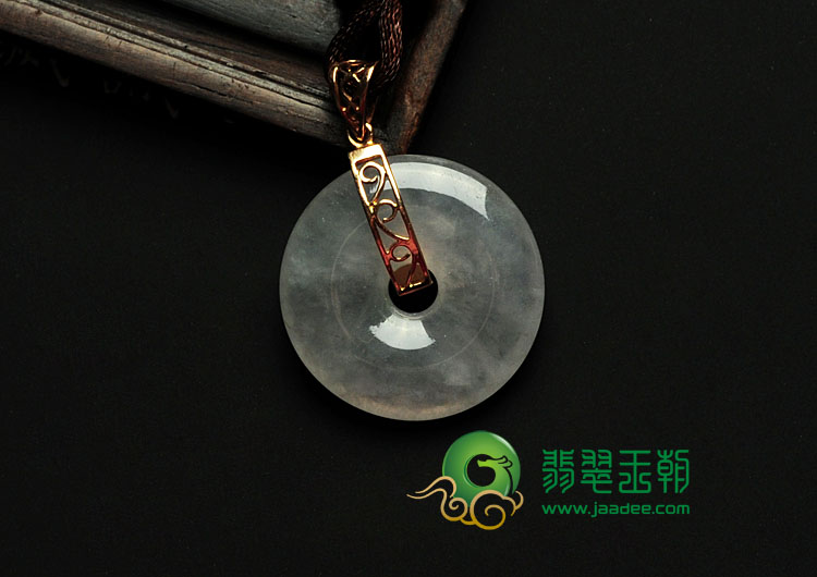 冰种缅甸翡翠平安扣挂件