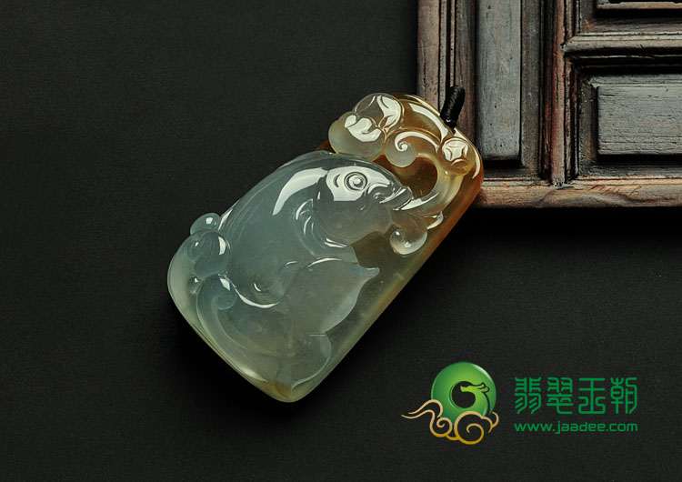 冰玻种黄翡缅甸翡翠“愉悦”挂件