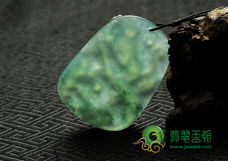 冰玻种晴水缅甸翡翠代代封侯挂件