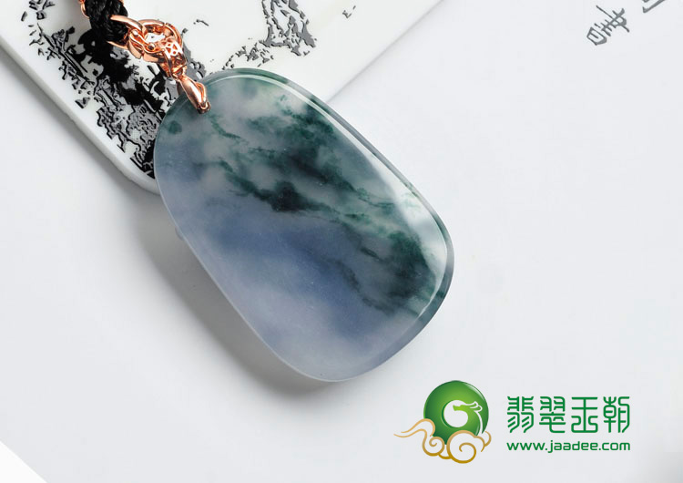 冰种紫罗兰飘花缅甸翡翠喜上眉梢挂件