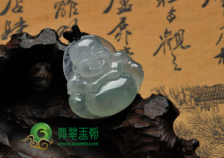 冰种晴水缅甸翡翠玉佛挂件