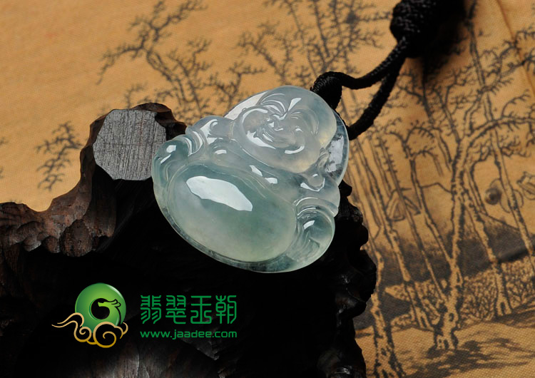 冰种晴水缅甸翡翠玉佛挂件