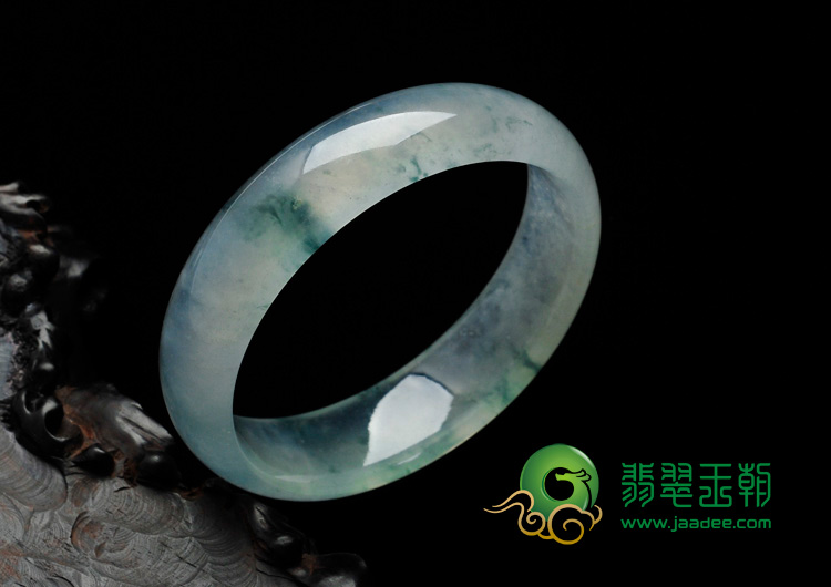 冰玻种飘花缅甸翡翠手镯（57.9mm）