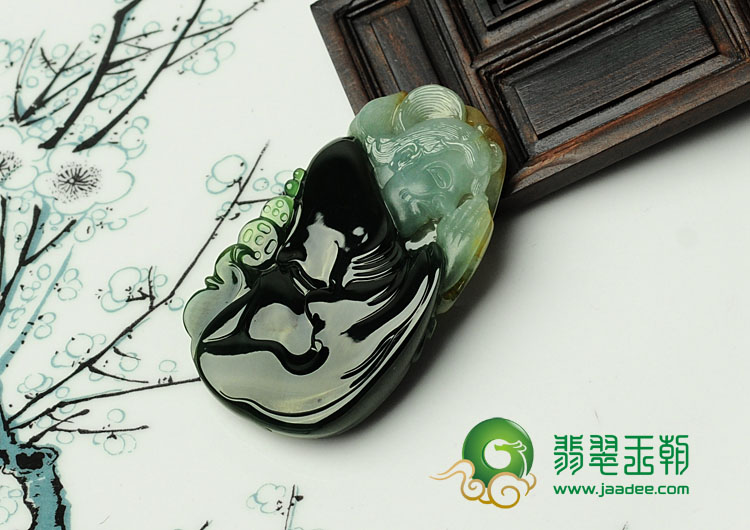 冰种油青黄翡缅甸翡翠有求必应挂件
