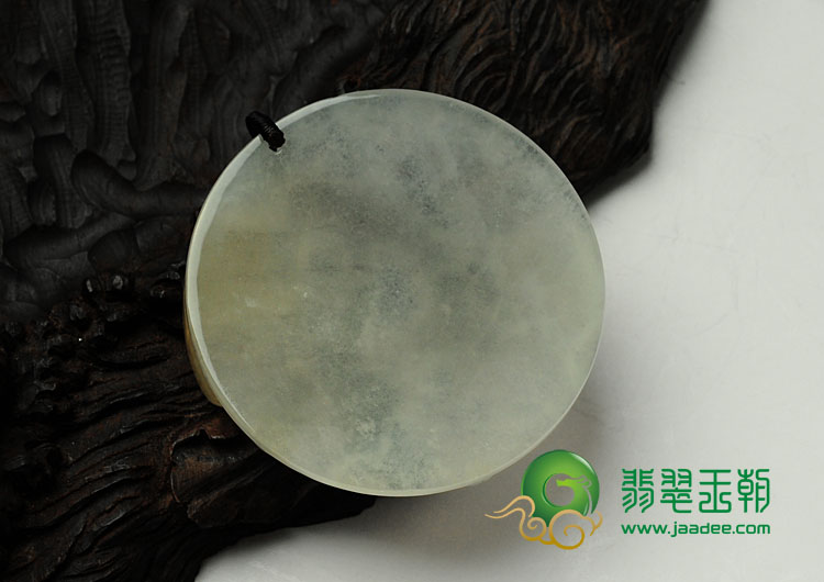 冰种黄翡缅甸翡翠螭龙降福挂件