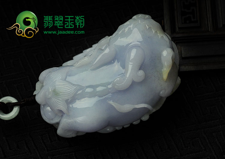糯冰种紫罗兰缅甸翡翠貔貅手玩件