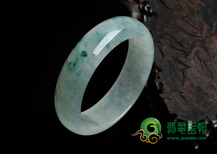 冰种飘花缅甸翡翠手镯（58.8mm）