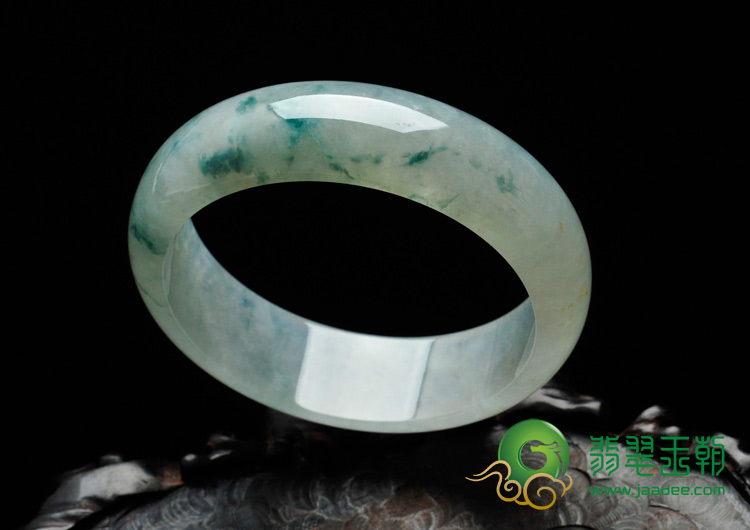 冰种飘花缅甸翡翠手镯（58.8mm）