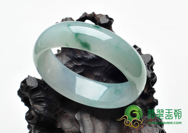 冰种飘花缅甸翡翠手镯（56.3mm）