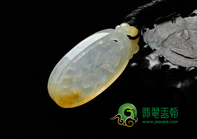 冰种黄翡缅甸翡翠望子成龙挂件