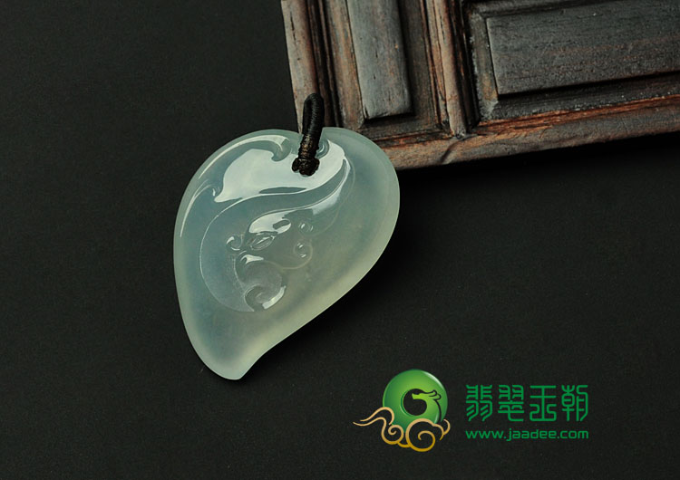 冰玻种缅甸翡翠有凤来仪挂件