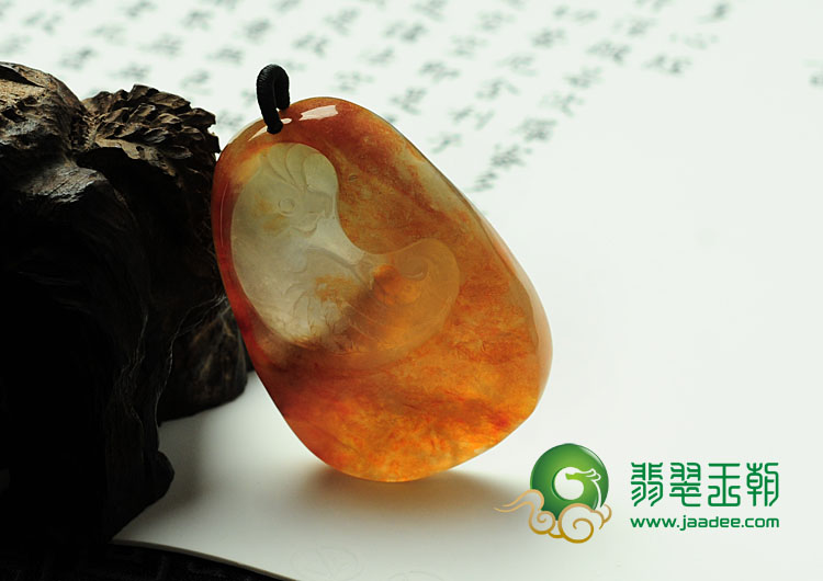 冰种红黄翡缅甸翡翠英明神武挂件