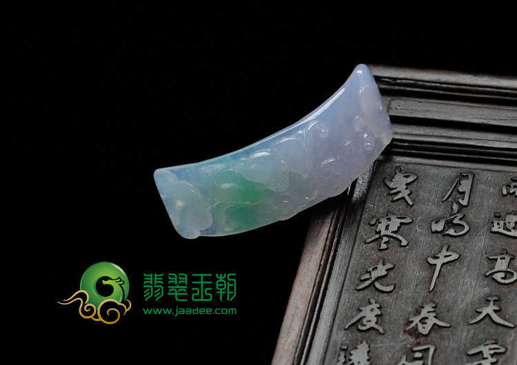 糯冰种春带彩缅甸翡翠富贵吉祥挂件/手环片