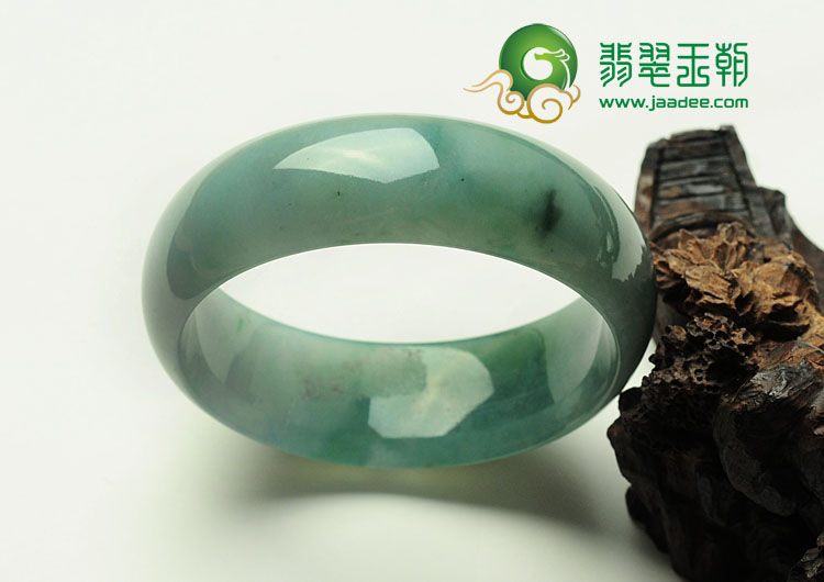糯冰种蓝晴水紫罗兰缅甸翡翠手镯（58.5mm）