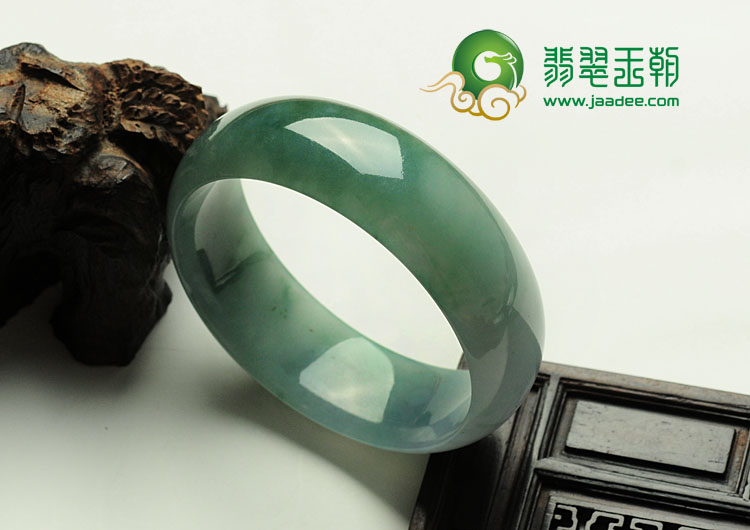 糯冰种蓝晴水紫罗兰缅甸翡翠手镯（58.5mm）