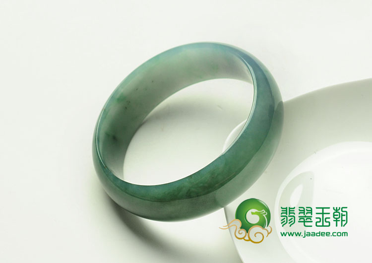 糯冰种蓝晴水紫罗兰缅甸翡翠手镯（58.5mm）