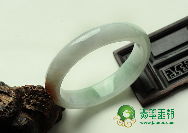 糯冰种红黄翡缅甸翡翠手镯（55.8mm）