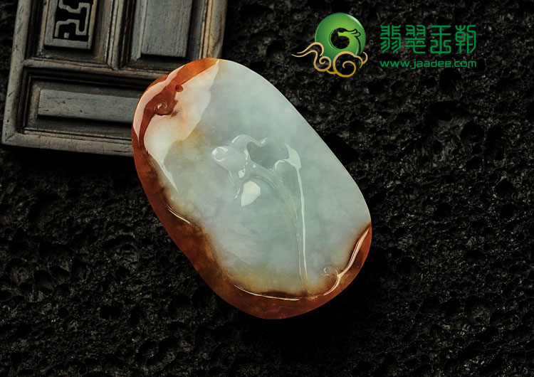 糯冰种红翡缅甸翡翠金玉满堂挂件