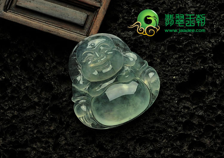 冰玻种晴水缅甸翡翠玉佛挂件