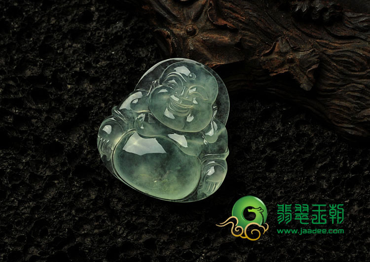 冰玻种晴水缅甸翡翠玉佛挂件