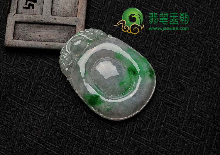 糯冰种春带彩缅甸翡翠福在眼前挂件（单价）