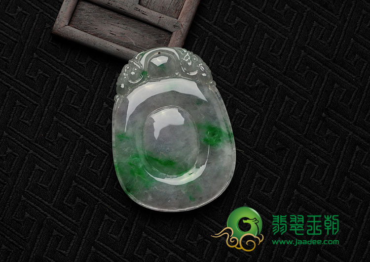 糯冰种春带彩缅甸翡翠福在眼前挂件（单价）