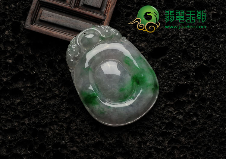 糯冰种春带彩缅甸翡翠福在眼前挂件（单价）