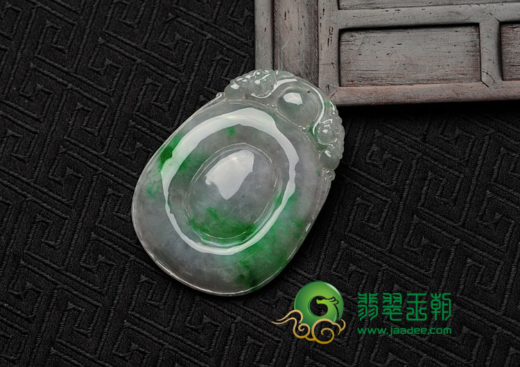 糯冰种春带彩缅甸翡翠福在眼前挂件（单价）