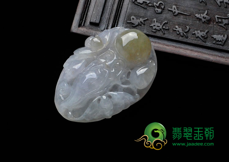 冰种褐黄翡缅甸翡翠寿星头挂件