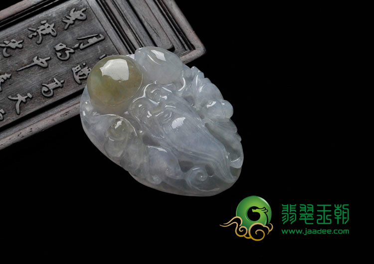 冰种褐黄翡缅甸翡翠寿星头挂件