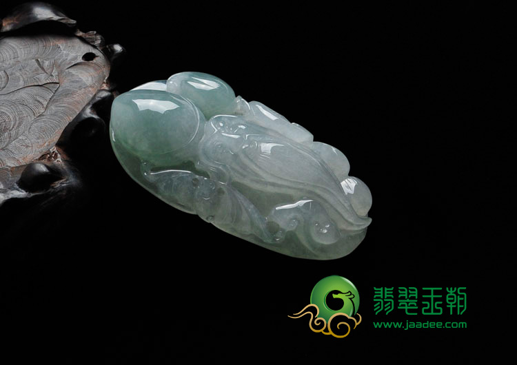 冰种晴水缅甸翡翠寿星头挂件